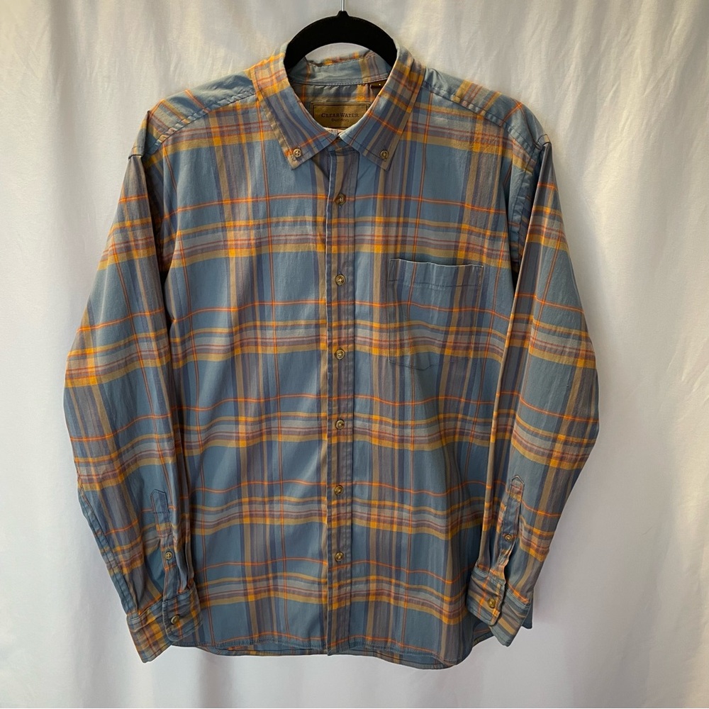 Clearwater Outfitters Long Sleeve Button Down Shirt Medium Plaid Outdoor‎ Office